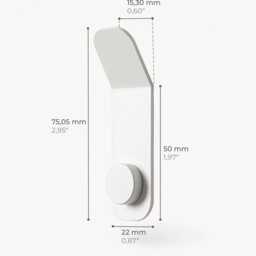 White Towel Hanger To Modern Bathroom, Industrial Towel Hook, White Modern Hook, Matte Metal Wall Hook Bathroom Hooks Tesu - thumbnail 3