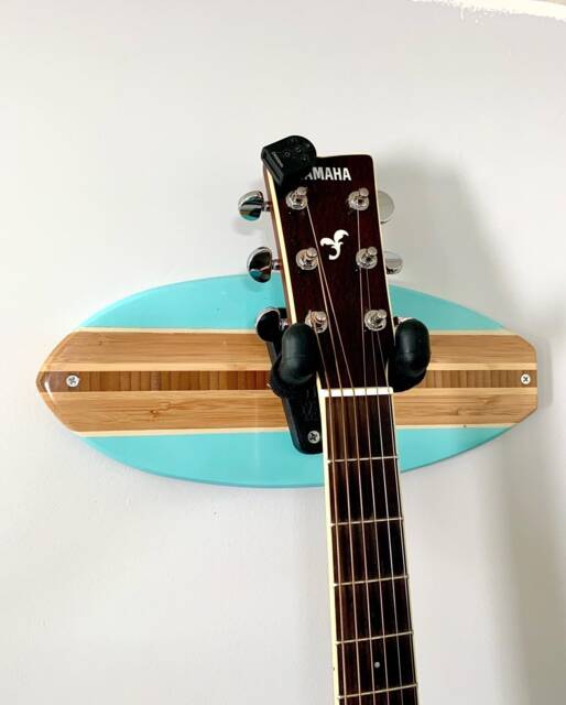 Guitar Surfboard Wall Hanger Gift For Player - image 1