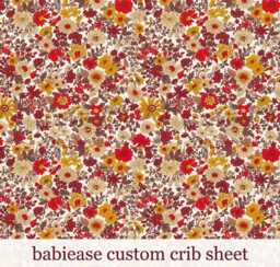 Floral Liberty Brown Crib Sheet Neutral Baby Bedding - thumbnail 1