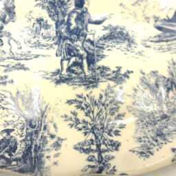 A Pair Of Soap Dishes in Blue Toile Design - thumbnail 4