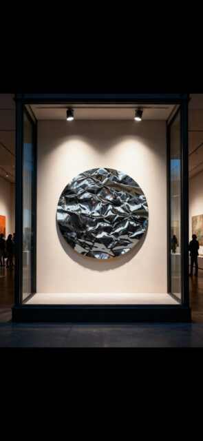 Reflective Art, Mirror Wall Sculpture - Distorted Mirror, Metal Wall Artwork, Mirror Sculpture. Stainless Steel, Decor, Art - image 1