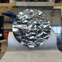 Reflective Art, Mirror Wall Sculpture - Distorted Mirror, Metal Wall Artwork, Mirror Sculpture. Stainless Steel, Decor, Art - thumbnail 3