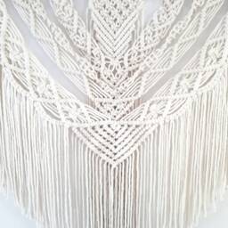 Large Handmade Macrame Wall Hanging 4Ft Boho Wedding Decor - thumbnail 4
