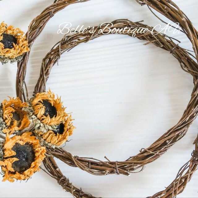 2 Handmade Willow Hoop Wreath Frames Base Rustic Home Decor Easter Holiday Craft Supplies Florist Rings Diy Holiday - image 1