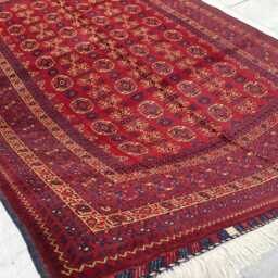 Handwoven Wool Waziri Rug 9.9x6.7 Ft Afghan Persian Design - thumbnail 3