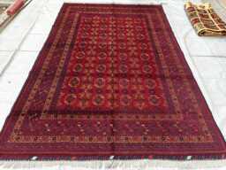 Handwoven Wool Waziri Rug 9.9x6.7 Ft Afghan Persian Design - thumbnail 1