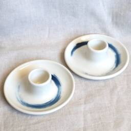Candle Holder, Candlestick - Porcelain, Hand-Thrown Unique Piece - thumbnail 3