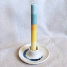 Candle Holder, Candlestick - Porcelain, Hand-Thrown Unique Piece - thumbnail 2