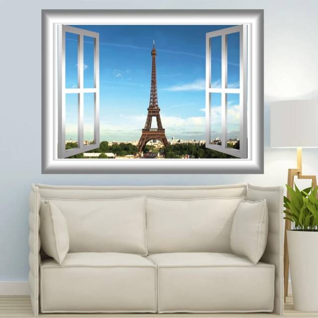 Eiffel Tower Wall Decal Paris Art - Vwaq Gj01