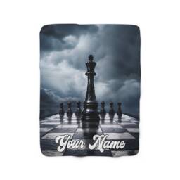Chess Blanket, Chess Custom Name Blanket, Throw Fleece Cozy Adult Blanket - thumbnail 2