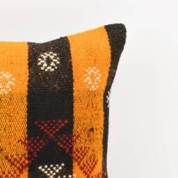 16x16 Handwoven Kilim Pillow Ethnic Boho Throw Cushion Cover - thumbnail 2