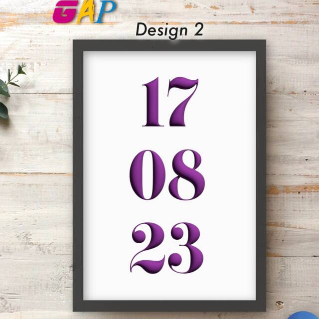 Personalised Special Date Print Secret Santa Gift Birthday Anniversary Small Framed Picture - image 1
