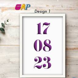 Personalised Special Date Print Secret Santa Gift Birthday Anniversary Small Framed Picture - thumbnail 3