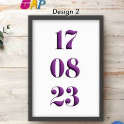 Personalised Special Date Print Secret Santa Gift Birthday Anniversary Small Framed Picture - thumbnail 1