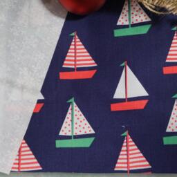 Christmas Tree Skirt - Nautical Lighthouses, Sail Boats, Whales 60 - thumbnail 3