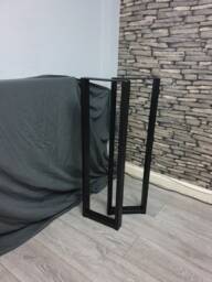 88cm Tall 37cm Wide - Set Of 2 Industrial Steel Console Breakfast Bar Table Legs Leg Metal Box Frames - thumbnail 1