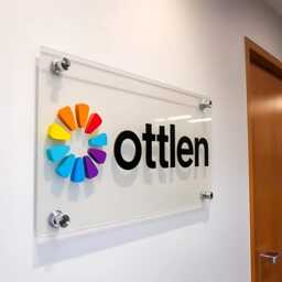 Luxury Acrylic Business Sign Personalised Logo Office Reception Plaque Wall With Metal Standoffs - thumbnail 2