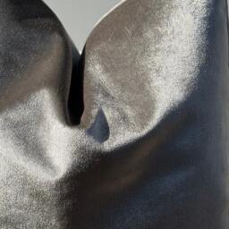 Iridescent Silver Grey Velvet Pillow Cover, Metallic Throw Pillow, Gray Textured Accent Custom Size, Modern Cushion Cover - thumbnail 3