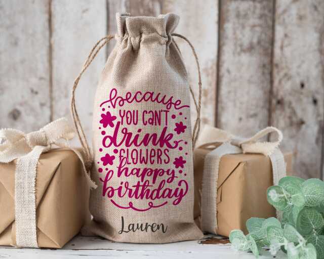 Personalised Bottle Bag, Birthday Humour Wine Bottle 18Th 21st 30Th 40Th 50Th 60Th Birthday, Friend - image 1