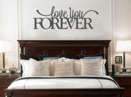 Love You Forever Removable Vinyl Wall Art Quotes Decal Sticker That Is Perfect For Above The Bed Or in Living Room #lyf - thumbnail 1