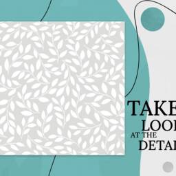 Pure Form Leafy Rustic Motif Vinyl Flooring, Gray Homecoming Proposal Ideas, White Vivid Colors Inks, Floral Eco Friendly Floor - thumbnail 2