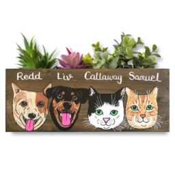 Custom Cat Portrait Planter Personalized Pet Mom, Dad, Mother's Day Gift - thumbnail 3