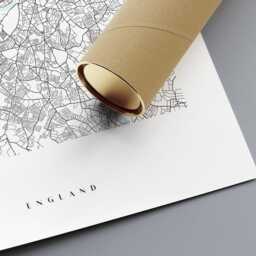 London City Map Print, Home Decor, Wall Art, Poster, Framed - thumbnail 3