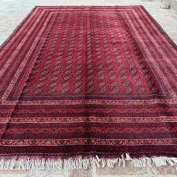 6x9 Large Afghan Bokhara Wool Rug - Hand-Knotted Traditional Pattern Classic Oriental Carpet For Living Room, Dining Space Or Study D??cor - thumbnail 3