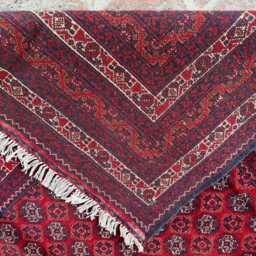 6x9 Large Afghan Bokhara Wool Rug - Hand-Knotted Traditional Pattern Classic Oriental Carpet For Living Room, Dining Space Or Study D??cor - thumbnail 4