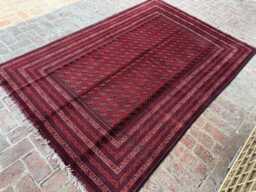 6x9 Large Afghan Bokhara Wool Rug - Hand-Knotted Traditional Pattern Classic Oriental Carpet For Living Room, Dining Space Or Study D??cor