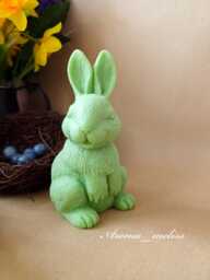 Handmade Easter Bunny Candle Soy & Beeswax, Eco-Friendly Decor - thumbnail 1