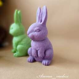 Handmade Easter Bunny Candle Soy & Beeswax, Eco-Friendly Decor - thumbnail 3