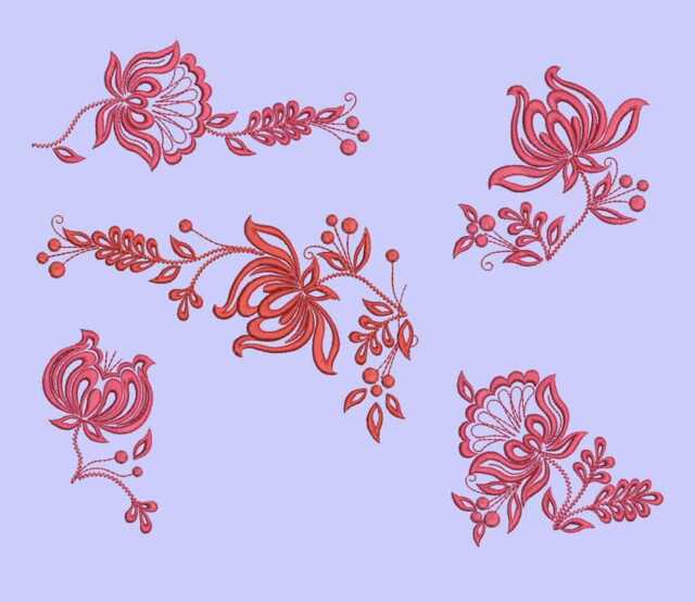 Embroidery Design File Flower Ornament Embroidery Decorative Flower Ornament Exclusive Download - image 1