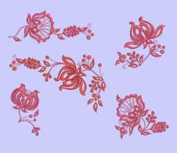 Embroidery Design File Flower Ornament Embroidery Decorative Flower Ornament Exclusive Download - thumbnail 1