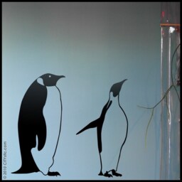 Penguin Wall Decal Arctic Animal Stickers, Kids Room Decor - thumbnail 1