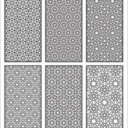 6 Arabic Room Divider, Set # 4 Privacy Screen, Wall Hanging, Decorative Panel, Laser, Cnc, Plasma, Cricut File Cdr, Svg, Dxf, Ai, Eps, Jpg - thumbnail 3