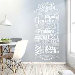 Wall Sticker Kitchen Rules For Dining Room Restaurant Bon Appetit Wall Decoration Ws21K - thumbnail 2