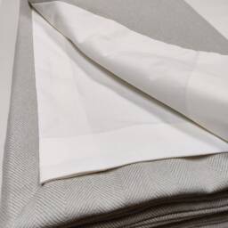 French Style Linen Blue/ Natural Eden Pattern Made To Measure Roman Blind, Curtains & Cushions - thumbnail 4