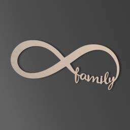 Infinity Family Wooden Sign Unfinished Mdf Wall Decor - thumbnail 2