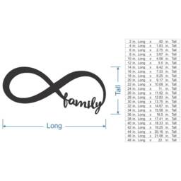 Infinity Family Wooden Sign Unfinished Mdf Wall Decor - thumbnail 3