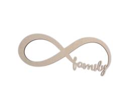 Infinity Family Wooden Sign Unfinished Mdf Wall Decor - thumbnail 1