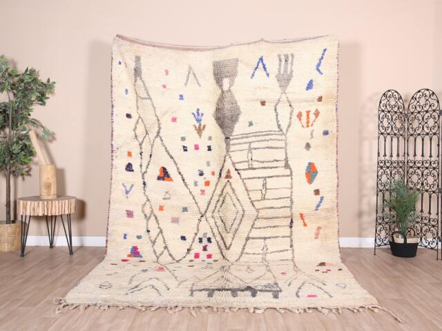 Vintage Boujaad Rug, Authentic Moroccan Rug 6x10 Ft - image 1