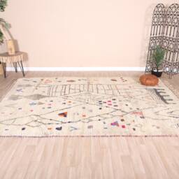 Vintage Boujaad Rug, Authentic Moroccan Rug 6x10 Ft - thumbnail 2