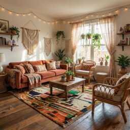 Handwoven Moroccan Boucherouite Rug, Recycled Textiles, Colorful Abstract Art Carpet - thumbnail 3