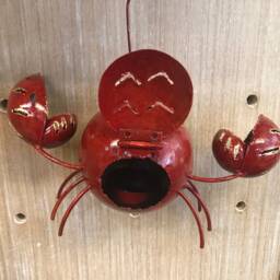 Metal Crab Tea Light Holder Garden Ornament Standing Candle Lantern Animal - thumbnail 2