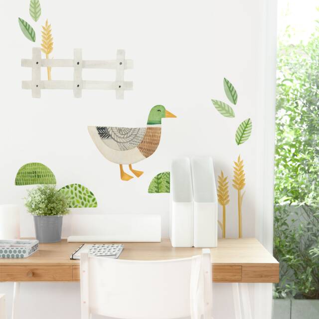 Mallard Duck - Fabric Wall Decal Modern Farm Mej - image 1