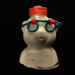 Concrete Honey Bear Film Safe - With Vintage Kodak 35mm Canister-For Your Favorite Doomsday Roll Of Film - Useful Container Desk Object - thumbnail 3