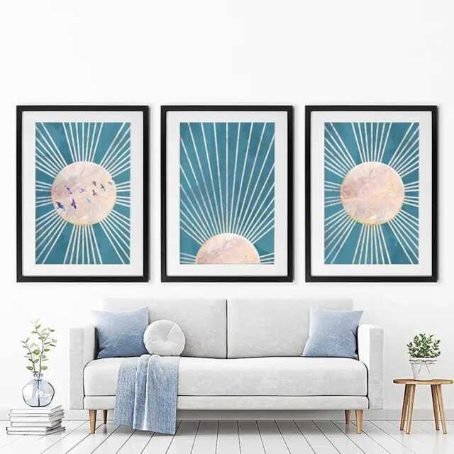Boho Framed Art Print Trio - image 1