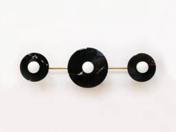 Nero Marquina Marble Triple Vanity Light Fixture Black Veined Bathroom Sconce Living Room Wall Entry