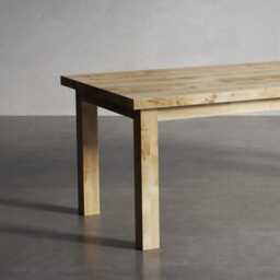 Solid Oak Dining Table With Wooden Pin Legs - Durable Hardwood 026 - thumbnail 2